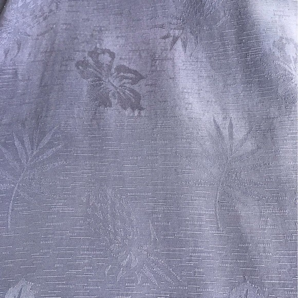 Firethorn Silk Short Sleeve Button Front Hawaiian Tonal Dusty Blue Men Size XXL - Picture 11 of 13